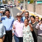 Lorena Alfaro supervisa obras en La Caja y Cuchicuato; avanza pavimentación en calle Independencia