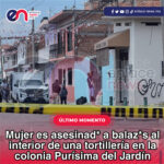 Mujer es asesinada a balazos al interior de una tortillería en la colonia Purísima del Jardín